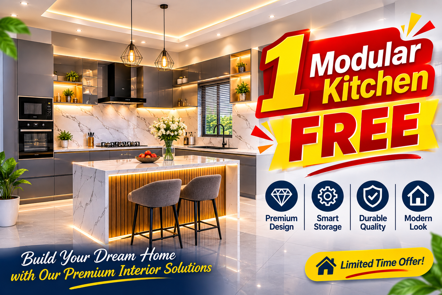 1 Modular Kitchen FREE