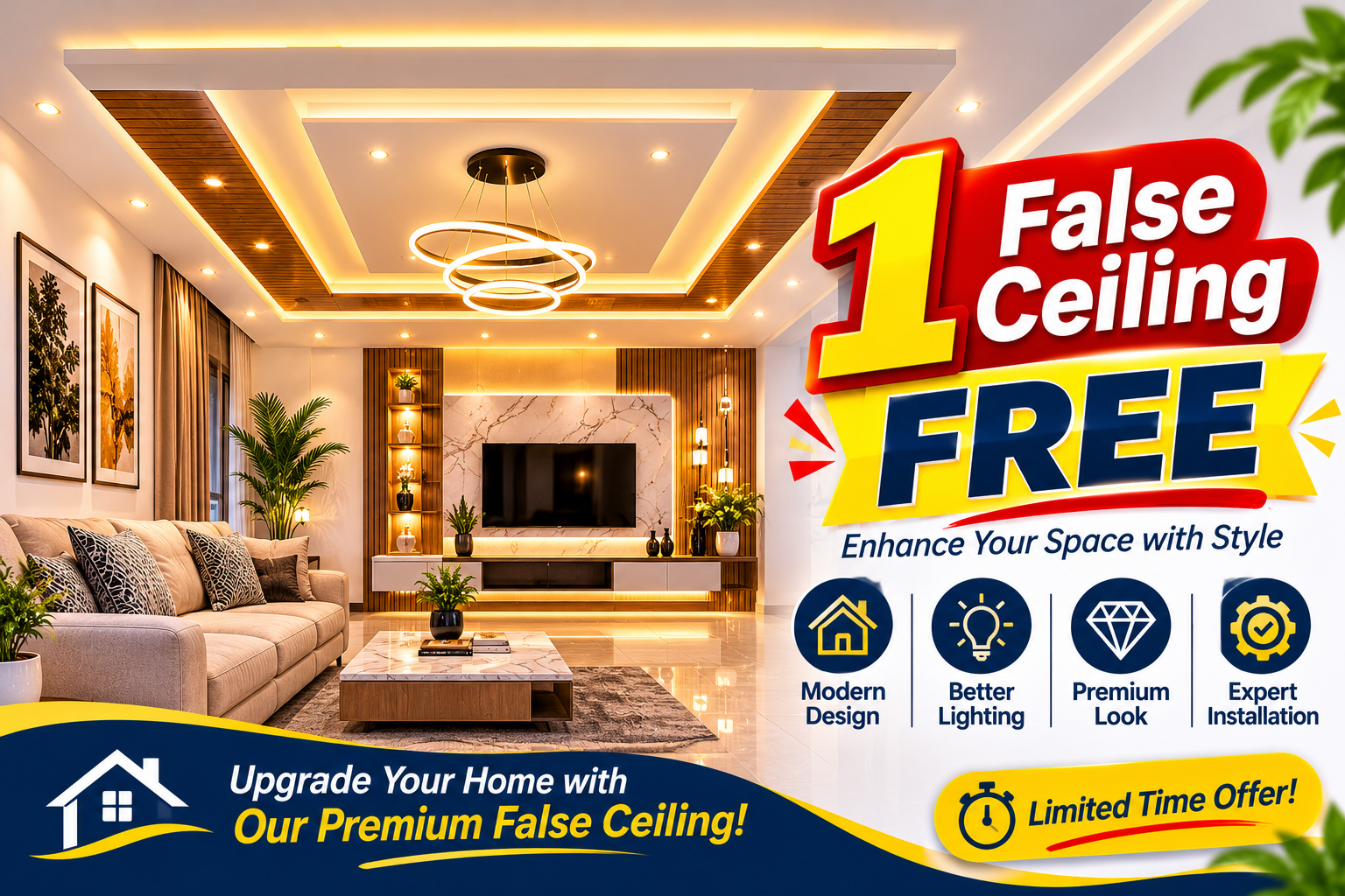 1 False Ceiling FREE